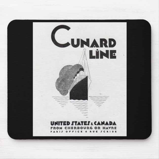Tapis De Souris Annonce art déco Cunard Line 1920 (Devant)