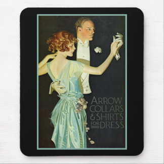 Tapis De Souris Annonce de chemise de flèche de couples de danse