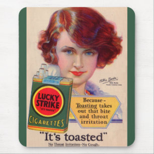 Tapis De Souris Annonce de Lucky Strikes 1929 avec Billie Burke