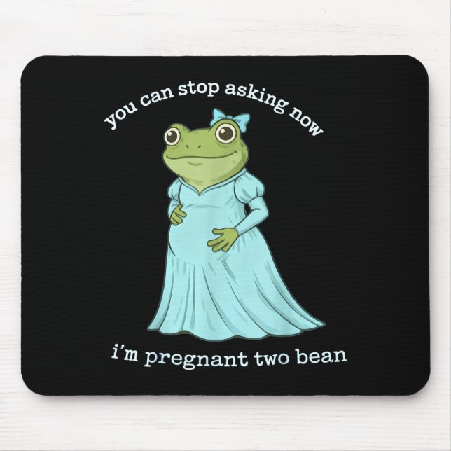 Tapis De Souris Annonce drôle de grossesse de grenouille Médiévale (Devant)