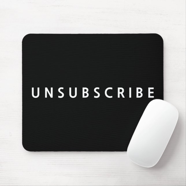 Tapis De Souris Annuler L'ABONNEMENT Texte En Blanc Sur Noir (Avec souris)