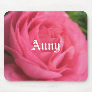 Tapis De Souris Anny Blush Rose Floral Girls Nom Mousepad