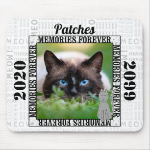 Tapis De Souris Ans et nom Cat Pet Memorial