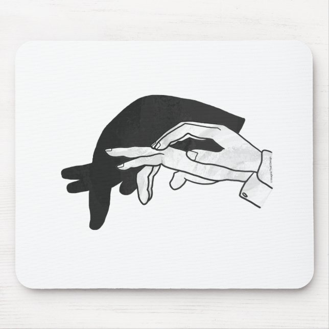 Tapis De Souris Anteater Silhouette main (Devant)