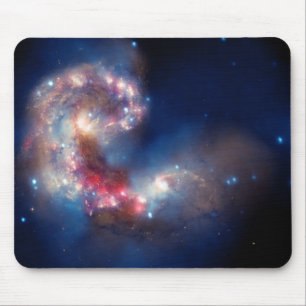 Tapis De Souris Antennes Galaxies Colorée Composite