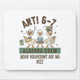Tapis De Souris Anti 6-7 Algèbre Équipage Prof de maths Votre équa