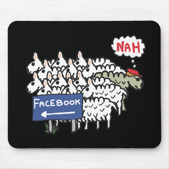 Tapis De Souris Anti Facebook (Devant)