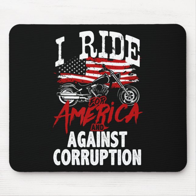 Tapis De Souris Anti Trump Biker Résiste Contre La Corruption Mani (Devant)
