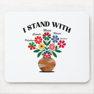 Tapis De Souris Anti Trump I stand with Canada Mexique Groenland R