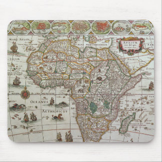 Tapis De Souris Antique carte de l'Afrique du Vieux Monde par Blae
