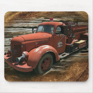Tapis De Souris Antique Fire Truck Vintage Fire