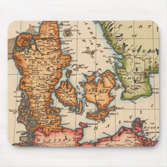 Tapis De Souris Antique vieille carte inspirée (10) (Devant)