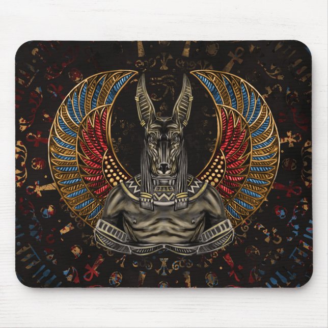 Tapis De Souris Anubis - Dieu égyptien (Devant)