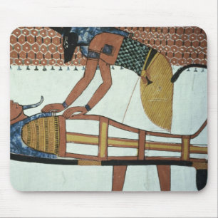 Tapis De Souris Anubis et une maman, de la tombe de Sennedjem