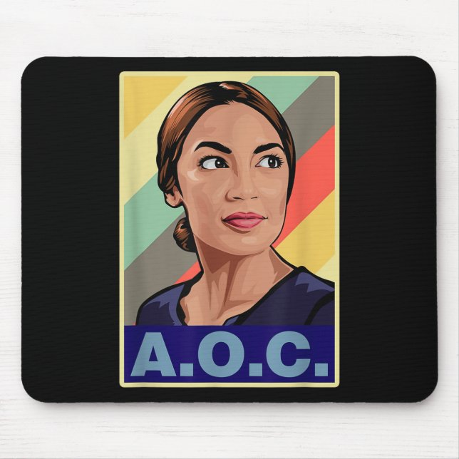 Tapis De Souris Aoc Alexandria Ocasio-cortez Première femme Présid (Devant)