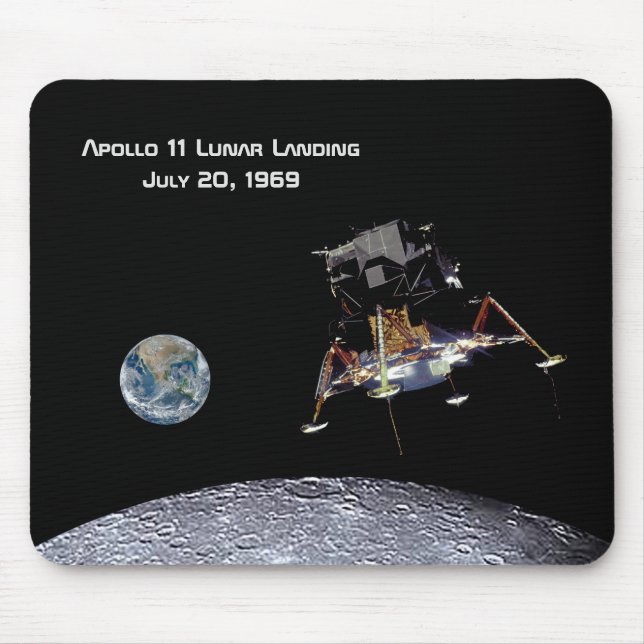 Tapis De Souris Apollo 11 Débarquement lunaire (Devant)