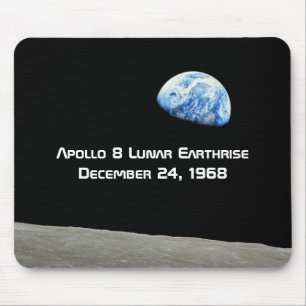 Tapis De Souris Apollo 8 Lunar Earthrise 50e Anniversaire
