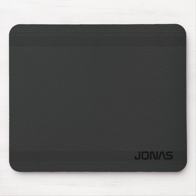 Tapis De Souris Apparence en cuir gris foncé (Devant)