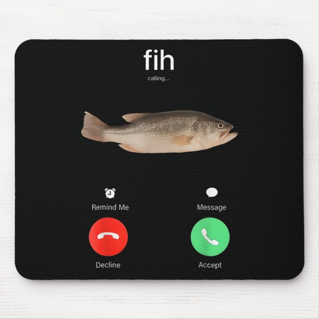 Tapis De Souris Appel Fih Me Rappeler Message Refuser Accepter Tél (Devant)