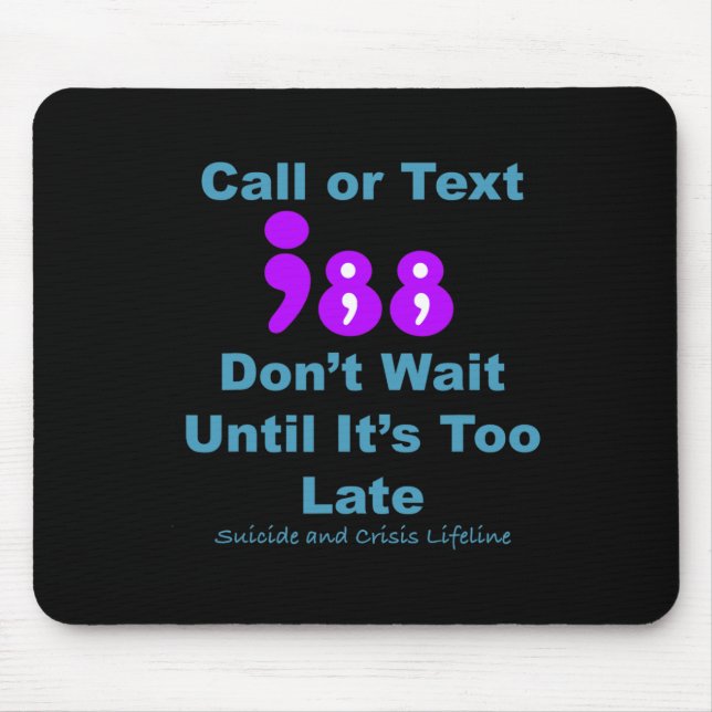 Tapis De Souris Appel ou texte 988 N'attendez pas (Devant)