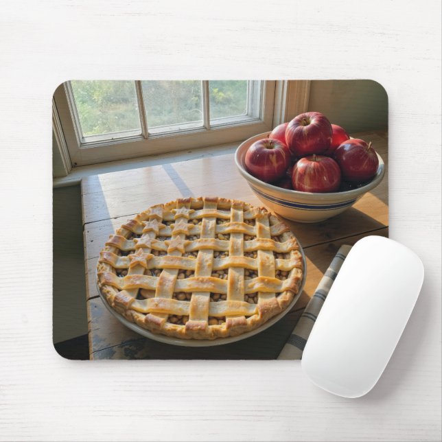 Tapis De Souris Apple Pie By a Sunny Farmhouse Window (Avec souris)