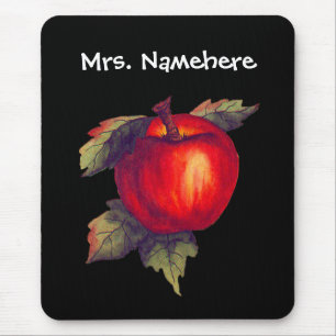 Tapis De Souris Apple rouge sur le noir