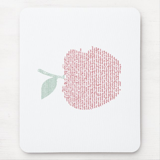 Tapis De Souris Apple Word cloud art (Devant)