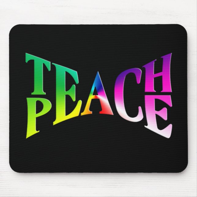 Tapis De Souris APPRENDRE PAIX Rainbow Graphic (Devant)