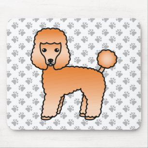 Tapis De Souris Apricot Toy Poodle mignon Cartoon Chien