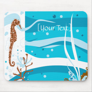 Tapis De Souris Aqua aquatique Seahorse Mousepad