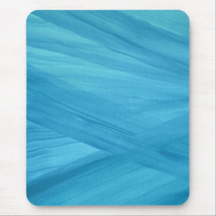 Tapis De Souris Aqua Blue Abstrait Lines Brushstrokies Motif