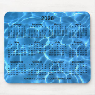 Tapis De Souris Aqua Blue Pool Calendrier Promotionnel