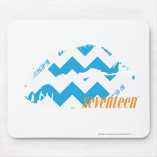 Tapis De Souris Aqua de zigzag (Devant)