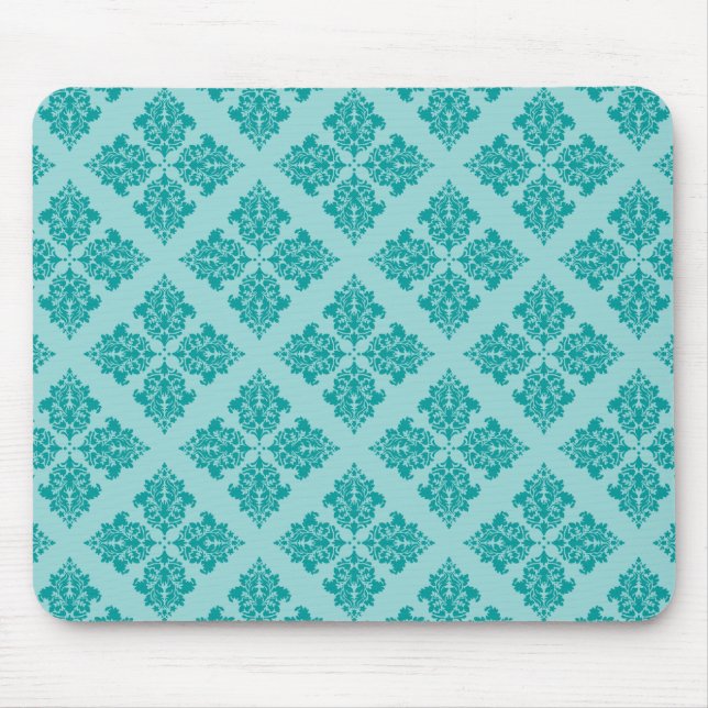 Tapis De Souris Aqua marocaine Damask (Devant)