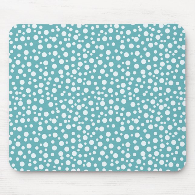 Tapis De Souris Aqua White Confetti (Devant)