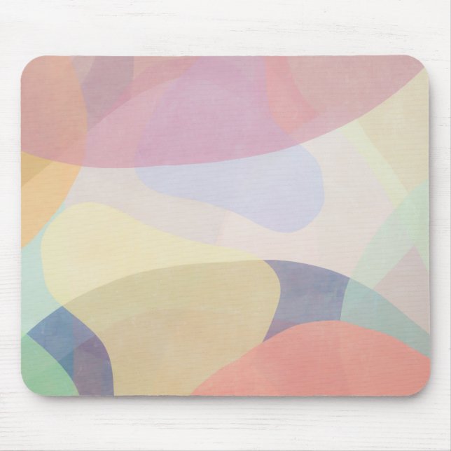 Tapis De Souris Aquarelle Abstraite Pastel Artwork | Panier de sou (Devant)