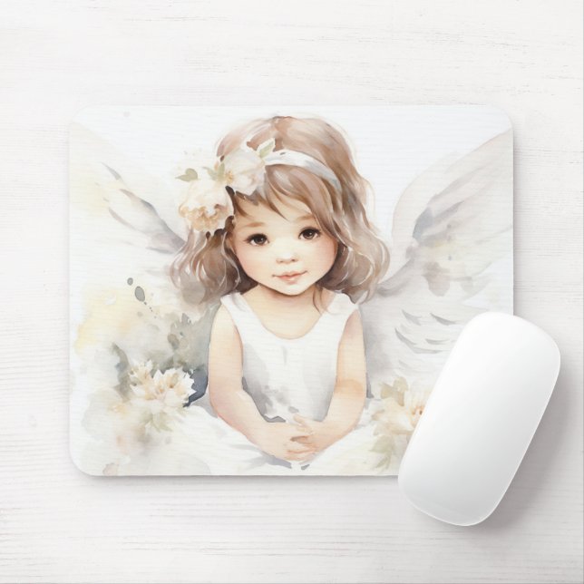 Tapis De Souris Aquarelle Angel Girl (Avec souris)