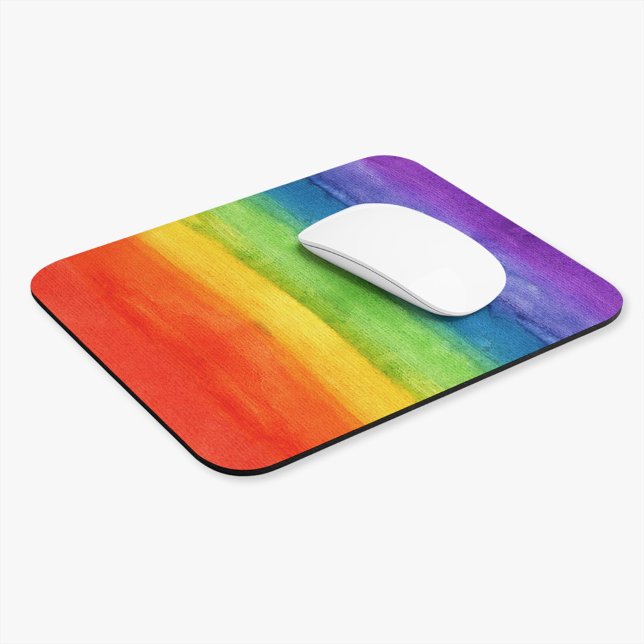 Tapis De Souris Aquarelle Arc-en-ciel couleur moderne (Créateur téléchargé)