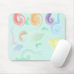 Tapis de souris aquarelle aux tourbillons pastel e