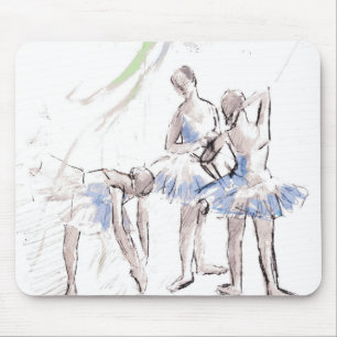 Tapis De Souris Aquarelle Ballet Danse Ballerina