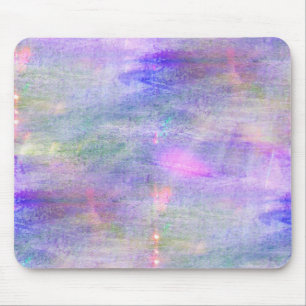 Tapis De Souris aquarelle bleue et rose sans couture de jaune