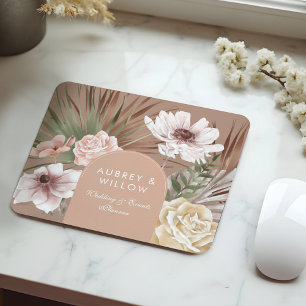 Tapis De Souris Aquarelle bohème chic moderne Boho Florals Arch