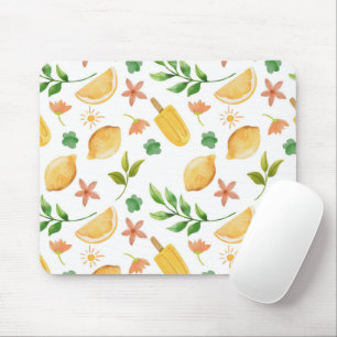 Tapis De Souris Aquarelle Citrons & Popsicules Souris - Été