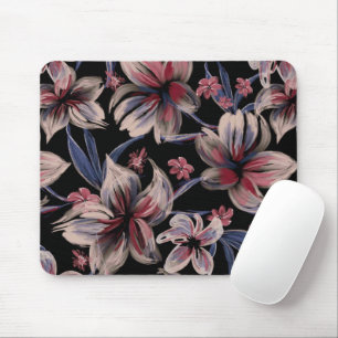 Tapis De Souris Aquarelle Crimson sur noir