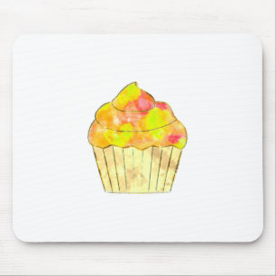 Tapis De Souris Aquarelle Cupcake Peinture