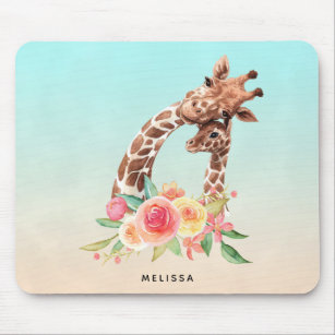 Tapis De Souris Girafe Rose Zazzle Fr