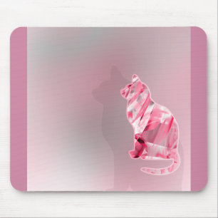 Tapis De Souris Aquarelle de chat animal pour Amoureux de les chat