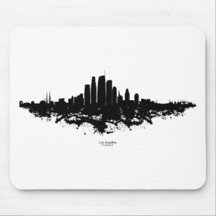 Tapis De Souris Aquarelle de la ligne aérienne de Los Angeles
