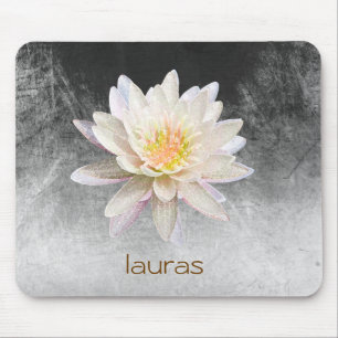 Tapis De Souris Aquarelle de Lotus Fleur Méditation Yoga