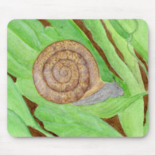 Tapis De Souris Aquarelle des escargots